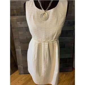 Max & Cleo Sleeveless Pleated Layer Dress +Pockets